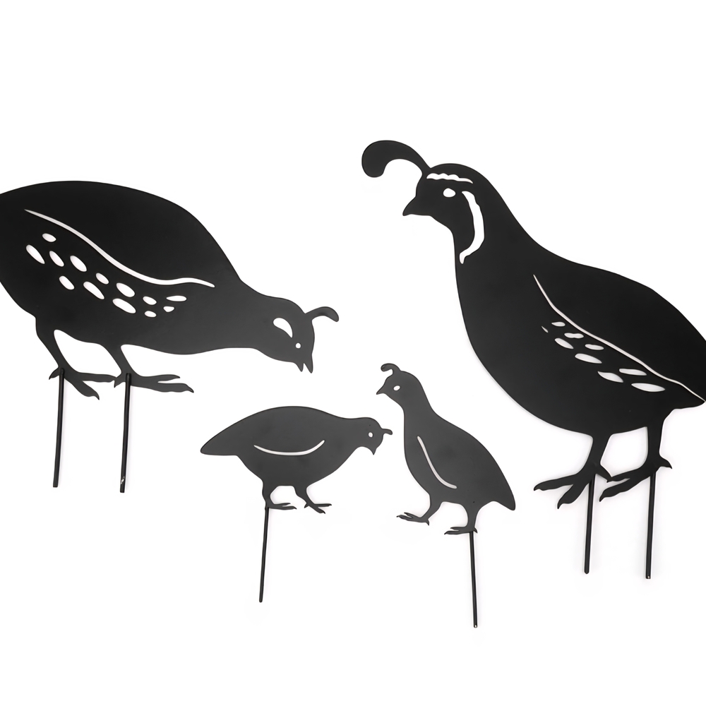Black Quail Garden Stakes